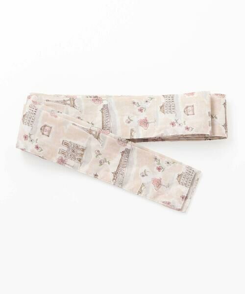 BeBe / べべ ミニ丈・ひざ丈ワンピース | 【お揃い】リバティタナローン(PARIS POSTCARD)リボンベルトワンピース(90~150cm) | 詳細16