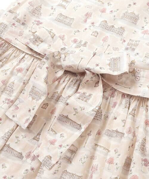 BeBe / べべ ミニ丈・ひざ丈ワンピース | 【お揃い】リバティタナローン(PARIS POSTCARD)リボンベルトワンピース(90~150cm) | 詳細9