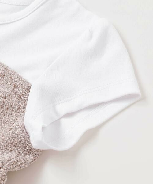 BeBe / べべ ミニ丈・ひざ丈ワンピース | ネップツイードドッキング半袖ワンピース(90~150cm) | 詳細5