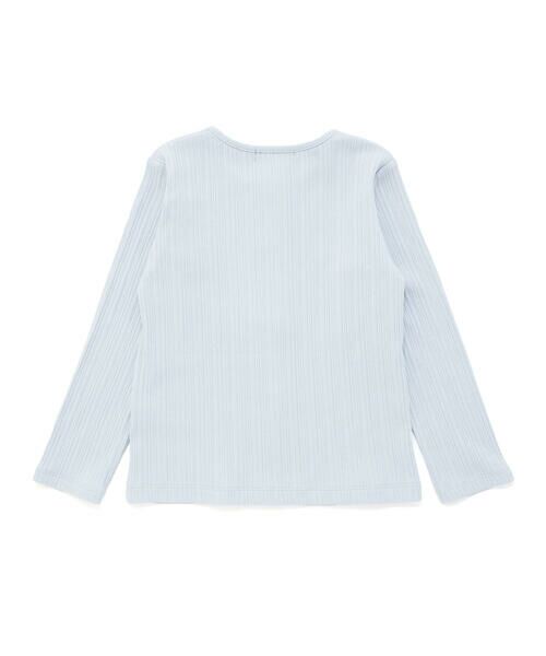 BeBe / べべ カーディガン・ボレロ | ランダムリブ長袖カーディガン+天竺リボンプリント半袖Tシャツセット(90~150cm) | 詳細6