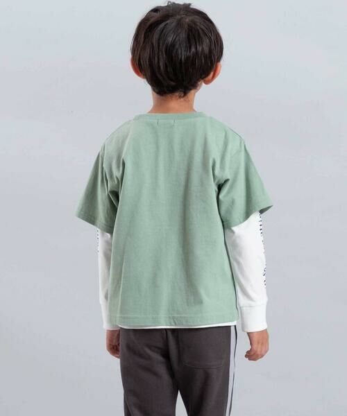 BeBe / べべ Tシャツ | エッフェル塔ロゴ半袖Tシャツ+袖ラインロゴ長袖Tシャツセット(90~150cm) | 詳細10
