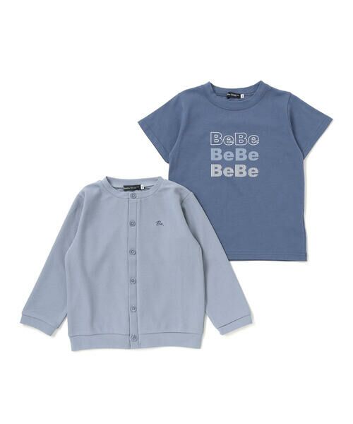 BeBe / べべ カーディガン・ボレロ | カノコ長袖カーディガン+ロゴプリント半袖Tシャツセット(90~150cm) | 詳細5