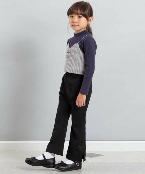 BeBe / べべ Tシャツ | シャギーニットキャミビスチェ+テレコハイネック長袖Tシャツセット(100~150cm) | 詳細9