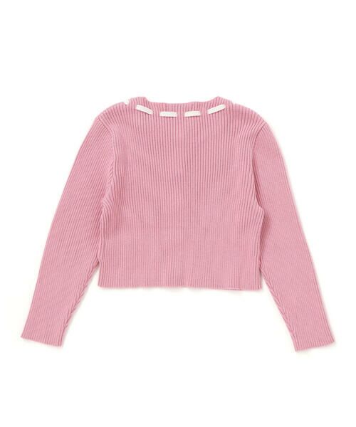 BeBe / べべ カーディガン・ボレロ | ラインリボンくるみボタンニット長袖カーディガン(90~150cm) | 詳細8