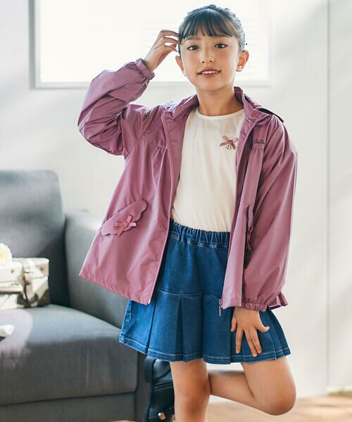 BeBe / べべ ブルゾン | シャイニータフタバックフリルフードブルゾン(90~150cm) | 詳細2