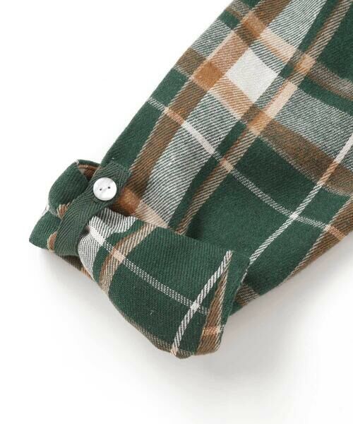 BeBe / べべ シャツ・ブラウス | ネルチェック袖ロールアップ長袖シャツ(100~140cm) | 詳細11