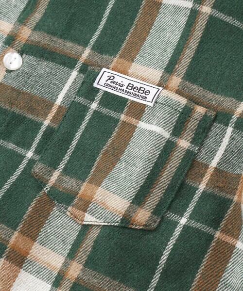 BeBe / べべ シャツ・ブラウス | ネルチェック袖ロールアップ長袖シャツ(100~140cm) | 詳細8