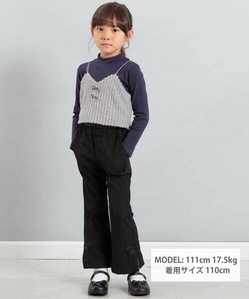 BeBe / べべ チノ・ワークパンツ | リボンスリットダブルクロスロングパンツ(90~160cm) | 詳細1