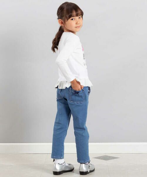 BeBe / べべ デニムパンツ | ストレッチジョグデニムスカラップポケットロングパンツ(90~160cm) | 詳細2