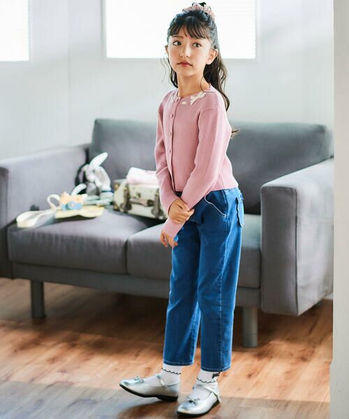 BeBe / べべ デニムパンツ | ストレッチジョグデニムスカラップポケットロングパンツ(90~160cm) | 詳細4