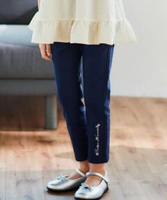 BeBe / べべ チノ・ワークパンツ | ストレッチツイルロゴ刺しゅうスリムロングパンツ(90~150cm)