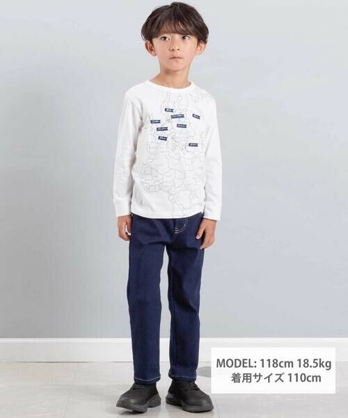 BeBe / べべ デニムパンツ | ストレッチジョグデニムバックステッチロゴロングパンツ(90~160cm) | 詳細2