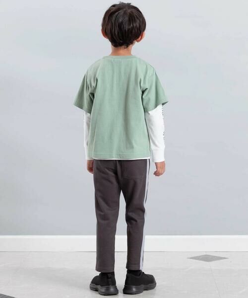 BeBe / べべ チノ・ワークパンツ | ミラノリブサイドラインテーパードロングパンツ(90~150cm) | 詳細2