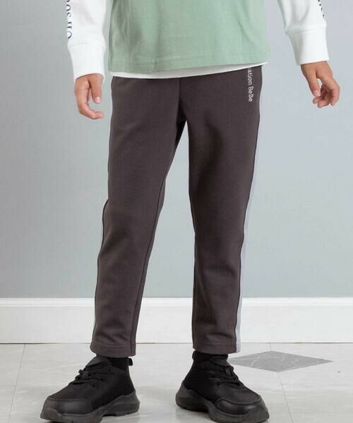 BeBe / べべ チノ・ワークパンツ | ミラノリブサイドラインテーパードロングパンツ(90~150cm) | 詳細3