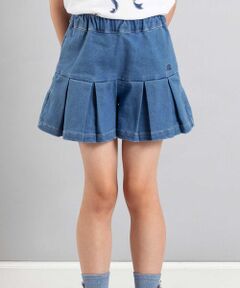 BeBe / べべ ショート・ハーフ・半端丈パンツ | ストレッチジョグデニムプリーツショートパンツ(90~150cm)