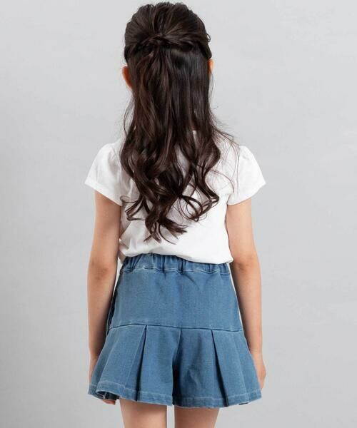 BeBe / べべ ショート・ハーフ・半端丈パンツ | ストレッチジョグデニムプリーツショートパンツ(90~150cm) | 詳細3