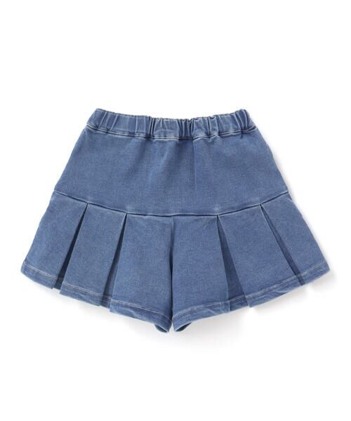 BeBe / べべ ショート・ハーフ・半端丈パンツ | ストレッチジョグデニムプリーツショートパンツ(90~150cm) | 詳細8