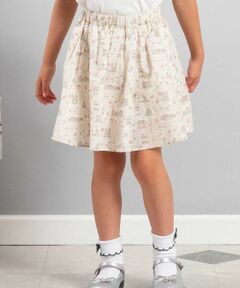 BeBe / べべ ミニ・ひざ丈スカート | 【お揃い】リバティタナローン(PARIS POSTCARD)インナーパンツ付きスカート(90~150cm)
