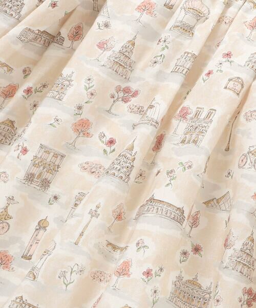 BeBe / べべ ミニ・ひざ丈スカート | 【お揃い】リバティタナローン(PARIS POSTCARD)インナーパンツ付きスカート(90~150cm) | 詳細10