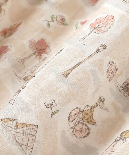 BeBe / べべ ミニ・ひざ丈スカート | 【お揃い】リバティタナローン(PARIS POSTCARD)インナーパンツ付きスカート(90~150cm) | 詳細12