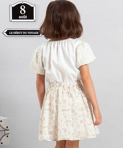 BeBe / べべ ミニ・ひざ丈スカート | 【お揃い】リバティタナローン(PARIS POSTCARD)インナーパンツ付きスカート(90~150cm) | 詳細2