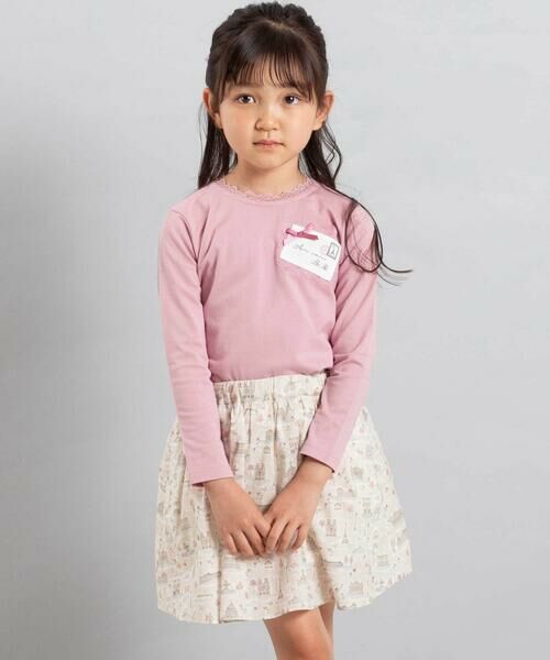 BeBe / べべ ミニ・ひざ丈スカート | 【お揃い】リバティタナローン(PARIS POSTCARD)インナーパンツ付きスカート(90~150cm) | 詳細4