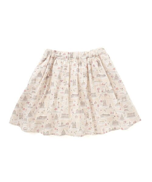 BeBe / べべ ミニ・ひざ丈スカート | 【お揃い】リバティタナローン(PARIS POSTCARD)インナーパンツ付きスカート(90~150cm) | 詳細5