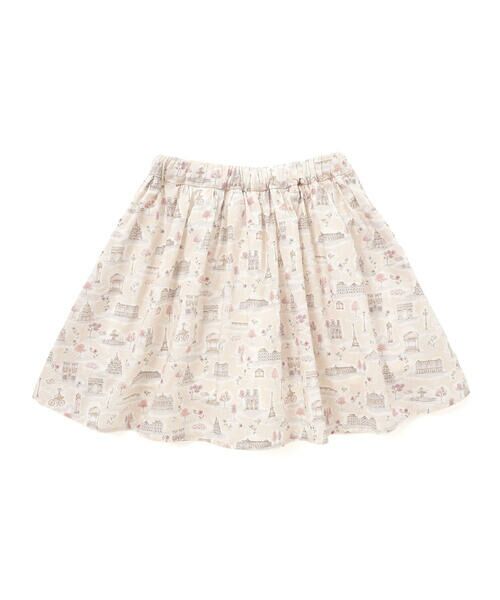 BeBe / べべ ミニ・ひざ丈スカート | 【お揃い】リバティタナローン(PARIS POSTCARD)インナーパンツ付きスカート(90~150cm) | 詳細6