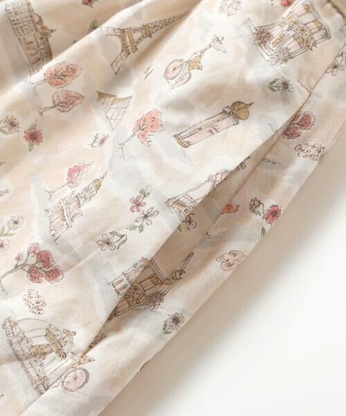 BeBe / べべ ミニ・ひざ丈スカート | 【お揃い】リバティタナローン(PARIS POSTCARD)インナーパンツ付きスカート(90~150cm) | 詳細8