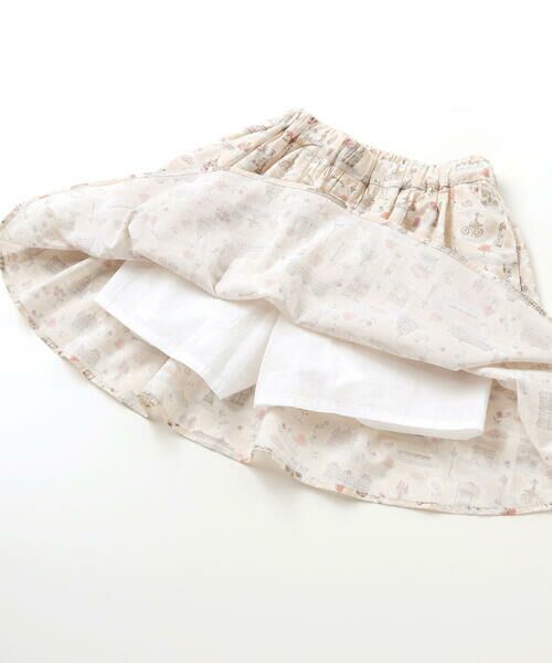 BeBe / べべ ミニ・ひざ丈スカート | 【お揃い】リバティタナローン(PARIS POSTCARD)インナーパンツ付きスカート(90~150cm) | 詳細9