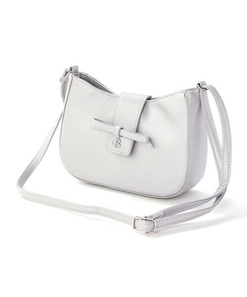 BeBe / べべ ショルダーバッグ | レザー調リボンフラップベルト付きショルダーバッグ | 詳細1