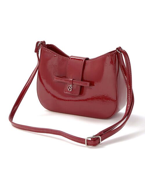 BeBe / べべ ショルダーバッグ | レザー調リボンフラップベルト付きショルダーバッグ | 詳細9