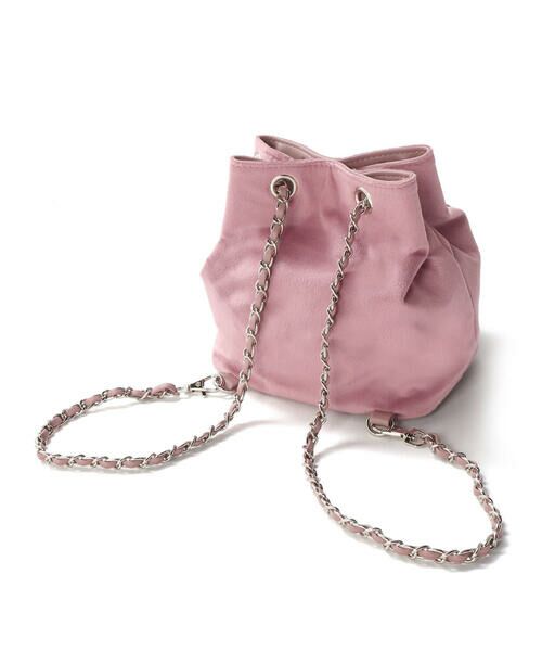 BeBe / べべ ショルダーバッグ | キルティングベロア2wayバケットバッグ | 詳細3