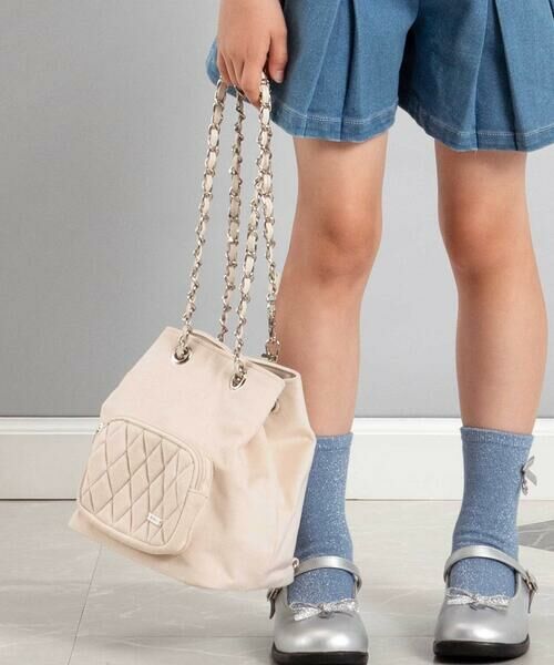 BeBe / べべ ショルダーバッグ | キルティングベロア2wayバケットバッグ | 詳細6