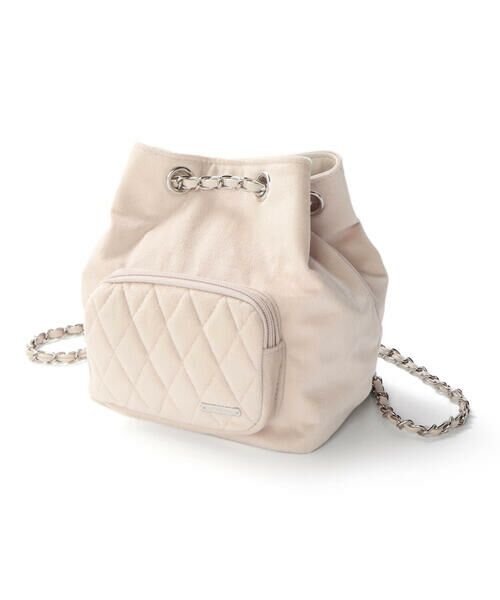 BeBe / べべ ショルダーバッグ | キルティングベロア2wayバケットバッグ | 詳細7