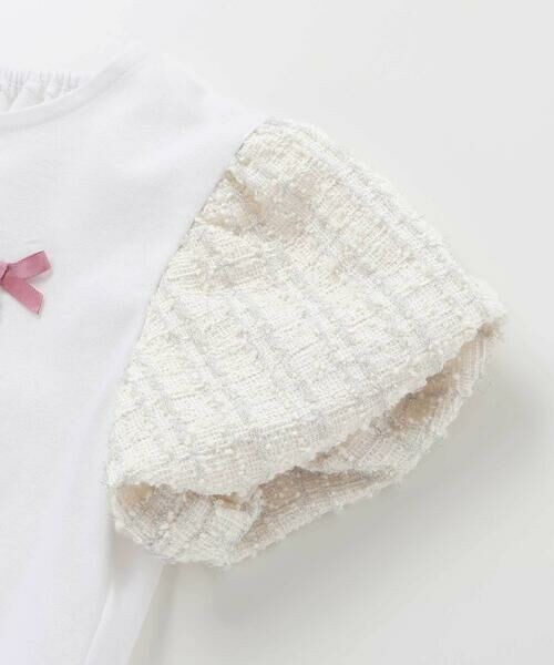 BeBe / べべ Tシャツ | カットツイードバルーンスリーブ半袖Tシャツ(90~150cm) | 詳細11