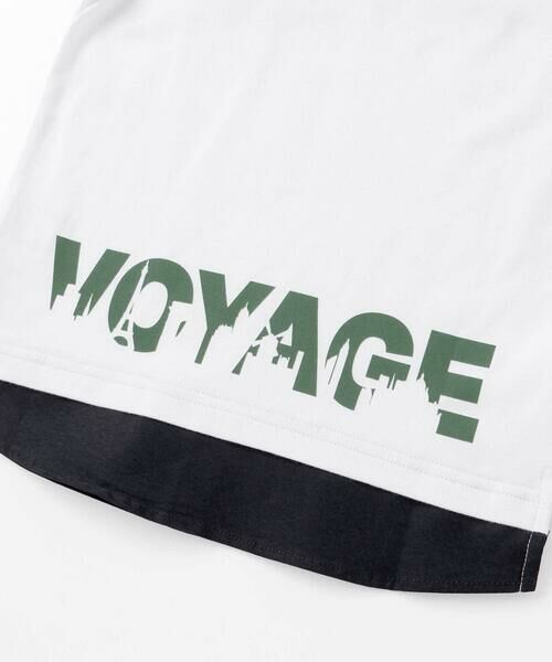 BeBe / べべ Tシャツ | PARISチェックロゴレイヤード風天竺半袖Tシャツ(90~150cm) | 詳細7