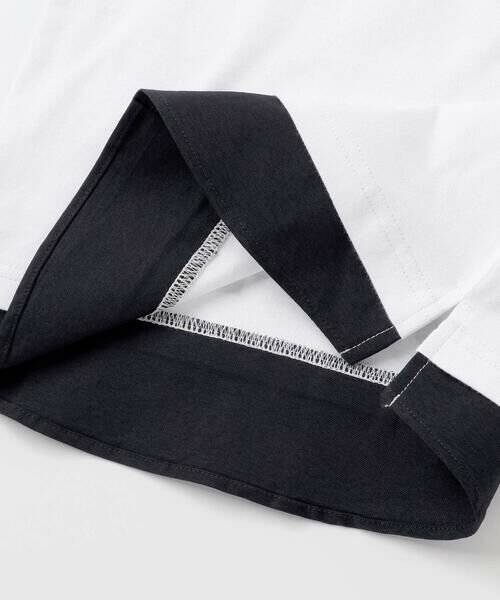 BeBe / べべ Tシャツ | PARISチェックロゴレイヤード風天竺半袖Tシャツ(90~150cm) | 詳細8