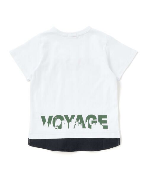 BeBe / べべ Tシャツ | PARISチェックロゴレイヤード風天竺半袖Tシャツ(90~150cm) | 詳細2