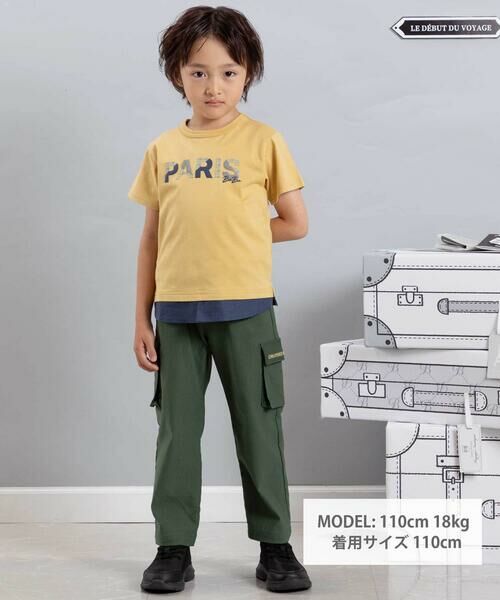 BeBe / べべ Tシャツ | PARISチェックロゴレイヤード風天竺半袖Tシャツ(90~150cm) | 詳細10