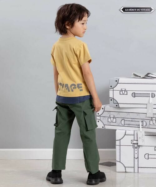 BeBe / べべ Tシャツ | PARISチェックロゴレイヤード風天竺半袖Tシャツ(90~150cm) | 詳細11