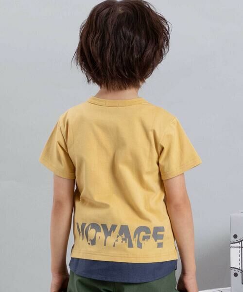 BeBe / べべ Tシャツ | PARISチェックロゴレイヤード風天竺半袖Tシャツ(90~150cm) | 詳細12