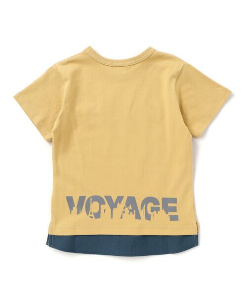 BeBe / べべ Tシャツ | PARISチェックロゴレイヤード風天竺半袖Tシャツ(90~150cm) | 詳細14