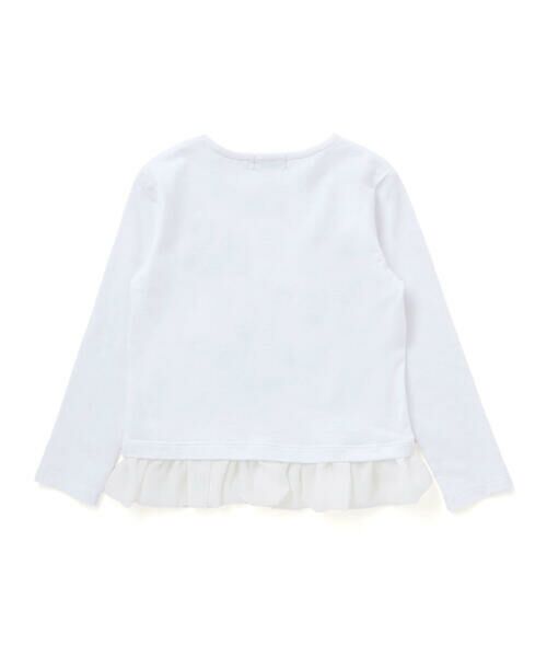 BeBe / べべ Tシャツ | 旅の持ち物モチーフ裾シフォンフリル長袖Tシャツ(90~150cm) | 詳細5