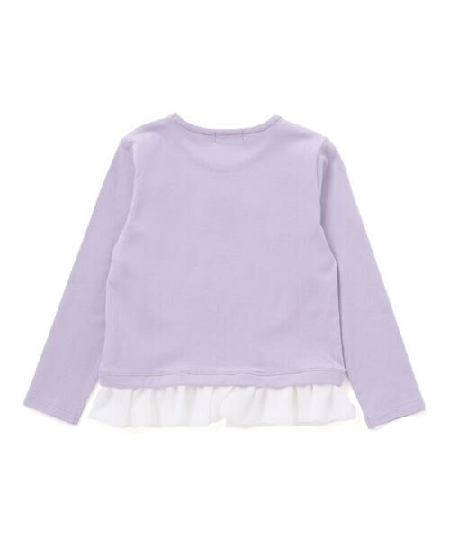 BeBe / べべ Tシャツ | 旅の持ち物モチーフ裾シフォンフリル長袖Tシャツ(90~150cm) | 詳細7