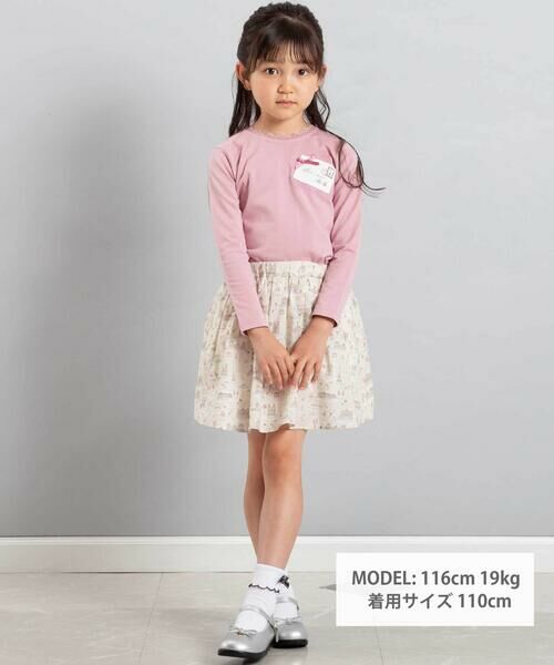 BeBe / べべ Tシャツ | レターモチーフ天竺長袖Tシャツ(100~160cm) | 詳細1