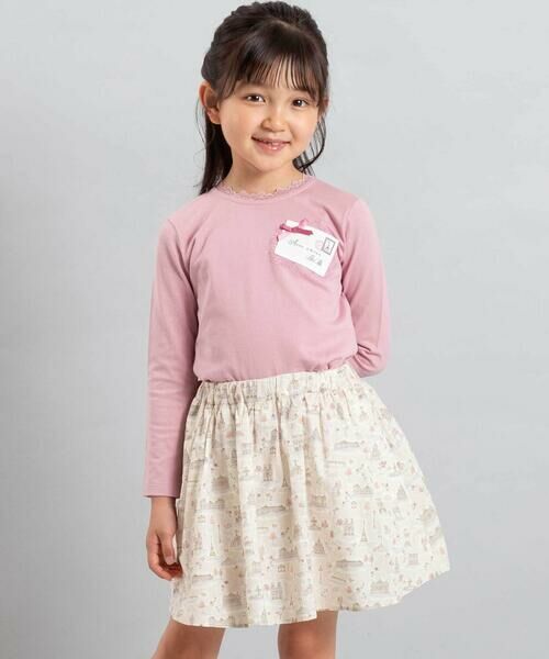 BeBe / べべ Tシャツ | レターモチーフ天竺長袖Tシャツ(100~160cm) | 詳細2