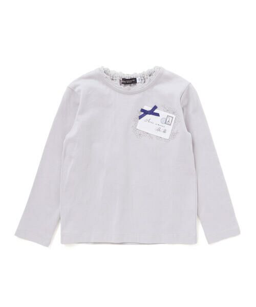 BeBe/べべ レターモチーフ天竺長袖Tシャツ(100~160cm) グレー 150cm BeBe/べべ レターモチーフ天竺長袖Tシャツ(100~160cm) グレー 150cm