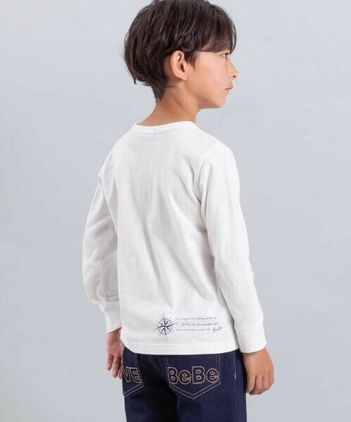 BeBe / べべ Tシャツ | 【抗菌・防臭】MAP&FLAG袖リブ天竺長袖Tシャツ(90~150cm) | 詳細2