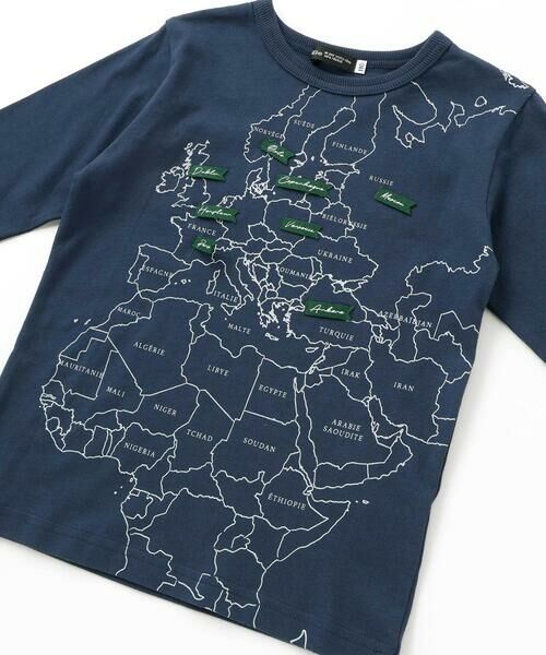 BeBe / べべ Tシャツ | 【抗菌・防臭】MAP&FLAG袖リブ天竺長袖Tシャツ(90~150cm) | 詳細12